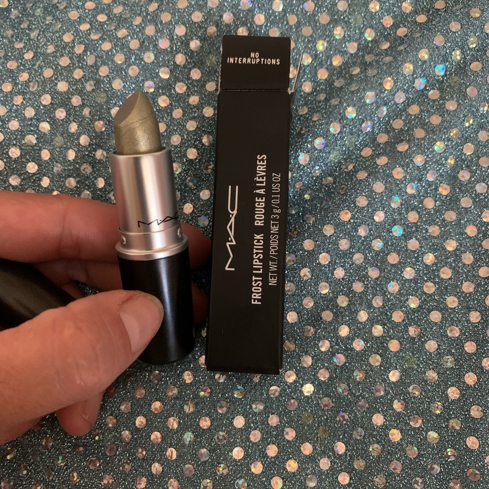 Rare mac no interruptions iridescent lipstick frost lip nib